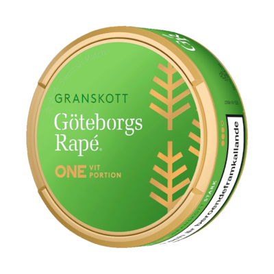 Göteborgs Rapé ONE Granskott Vit Portion dosa